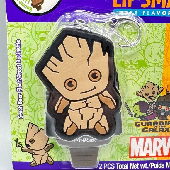 Marvel Lip Smacker Groot Rocket Guardians Galaxy Lip Balm Set Collectible New - Picture 4 of 9